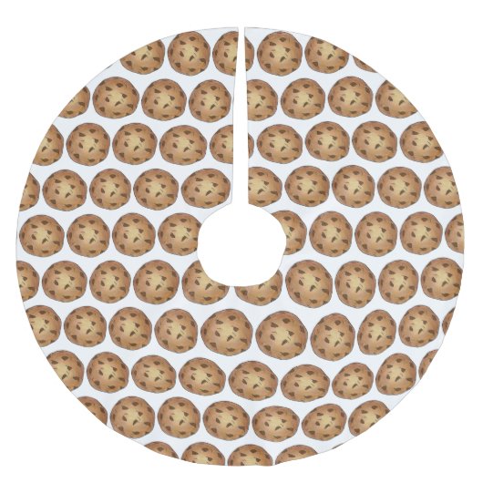 Warm Chocolate Chip Cookies Snack Food Bakery Kerstboom Rok (Voorkant)