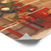 Warm Christmas Fireplace Scene Poster (Hoek)