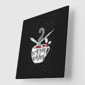 **WARM CHRISTMAS HOLIDAY WISHES** CLOCK VIERKANTE KLOK (Hoek)