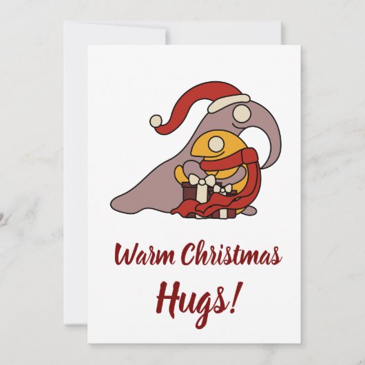 Warm Christmas Hugs Feestdagenkaart (Voorkant)