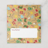 Warm Christmas Place Cards - Dinner Table Decor Plaatskaartje (Buitenkant ongevouwen)