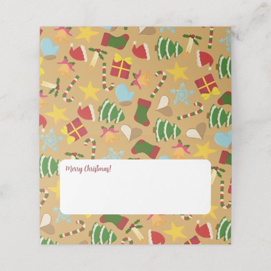 Warm Christmas Place Cards - Dinner Table Decor Plaatskaartje (Buitenkant ongevouwen)