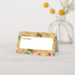 Warm Christmas Place Cards - Dinner Table Decor Plaatskaartje