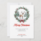 Warm Christmas Scene Watercolor Greeting Card Feestdagenkaart (Voorkant)