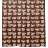 Warm Circle Pattern On Cups Of Coffee Douchegordijn (Voorkant)
