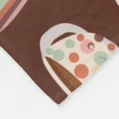 Warm Circle Pattern On Cups Of Coffee Fleece Deken (Hoek)