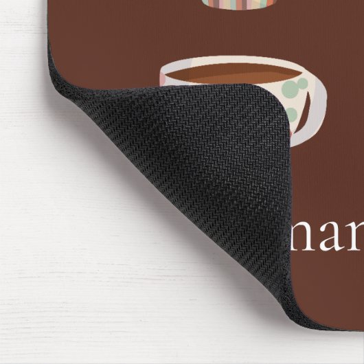 Warm Circle Pattern On Cups Of Coffee Muismat (Hoek)