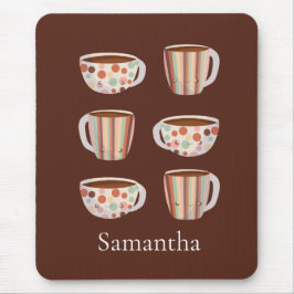 Warm Circle Pattern On Cups Of Coffee Muismat