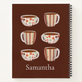 Warm Circle Pattern On Cups Of Coffee Notitieboek (Achterkant)
