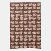 Warm Circle Pattern On Cups Of Coffee Theedoek (Verticaal)