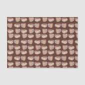 Warm Circle Pattern On Cups Of Coffee Tissuepapier (Voorkant)
