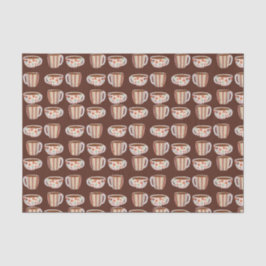 Warm Circle Pattern On Cups Of Coffee Tissuepapier