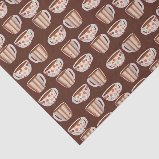 Warm Circle Pattern On Cups Of Coffee Tissuepapier (Detail)