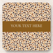 Warm Coffee Bean Roast Tones Seamless Pattern Bier Onderzetter (Voorkant)