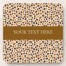 Warm Coffee Bean Roast Tones Seamless Pattern Bier Onderzetter