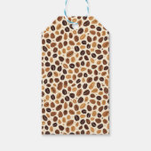Warm Coffee Bean Roast Tones Seamless Pattern Cadeaulabel (Voorkant)