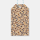 Warm Coffee Bean Roast Tones Seamless Pattern Cadeaulabel (Achterkant)