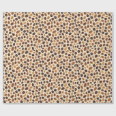 Warm Coffee Bean Roast Tones Seamless Pattern Cadeaupapier (Vlak)