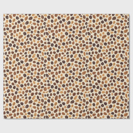 Warm Coffee Bean Roast Tones Seamless Pattern Cadeaupapier