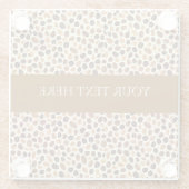 Warm Coffee Bean Roast Tones Seamless Pattern Glazen Onderzetter (Achterkant)