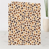 Warm Coffee Bean Roast Tones Seamless Pattern Kaart (Achterkant)