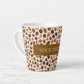 Warm Coffee Bean Roast Tones Seamless Pattern Latte Mok (Linkerhoek)