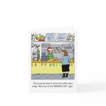 Warm Coffee Holiday Funny Cartoon Kerstmis