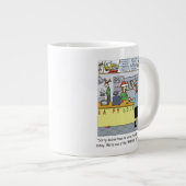 Warm Coffee Holiday - Grappige kerst Cartoon Grote Koffiekop (Voorkant rechts)