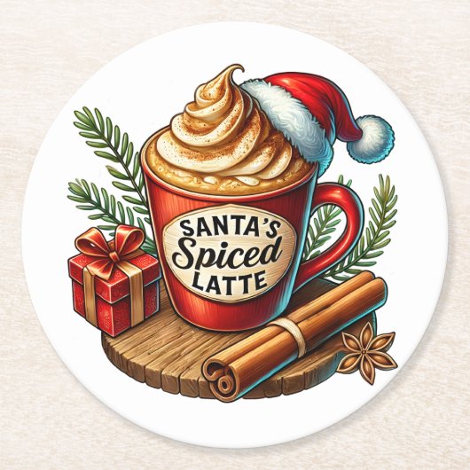 Warm Coffee Vibes Sublimation Design Ronde Kartonnen Onderzetter (Voorkant)