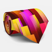 Warm Color Streaks Stropdas (Opgerold)