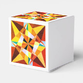 Warm Colors Cool Angulaire geometrische vormen Bedankdoosjes (Achterkant)