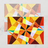 Warm Colors Cool Angulaire geometrische vormen Briefkaart (Voorkant / Achterkant)