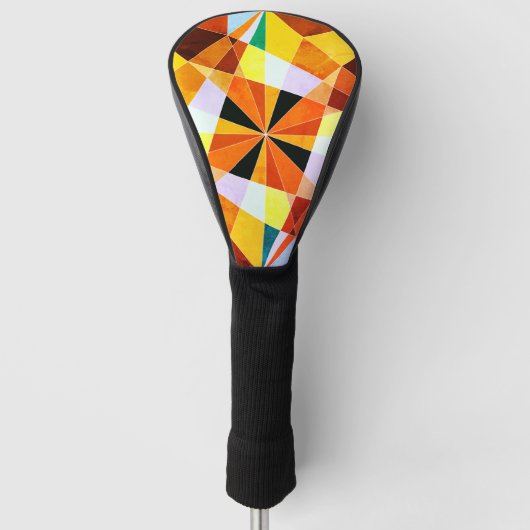 Warm Colors Cool Angulaire geometrische vormen Golfheadcover (Voorkant)