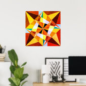 Warm Colors Cool Angulaire geometrische vormen Poster (Thuiskantoor)