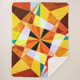 Warm Colors Cool Angulaire geometrische vormen Sherpa Deken