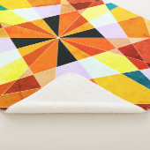 Warm Colors Cool Angulaire geometrische vormen Sherpa Deken (3/4)