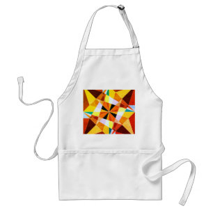 Warm Colors Cool Angulaire geometrische vormen Standaard Schort