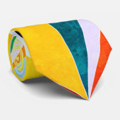 Warm Colors Cool Angulaire geometrische vormen Stropdas (Opgerold)