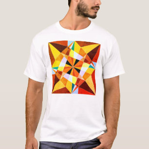 Warm Colors Cool Angulaire geometrische vormen T-shirt