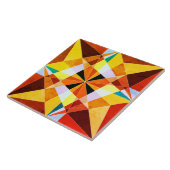 Warm Colors Cool Angulaire geometrische vormen Tegeltje (Zijkant)