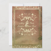 Warm Colors Music Lovers Wedding Invitation Kaart (Achterkant)
