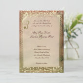 Warm Colors Music Lovers Wedding Invitation Kaart (Staand voorkant)
