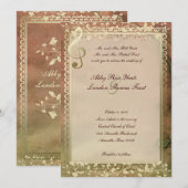 Warm Colors Music Lovers Wedding Invitation Kaart (Voorkant / Achterkant)