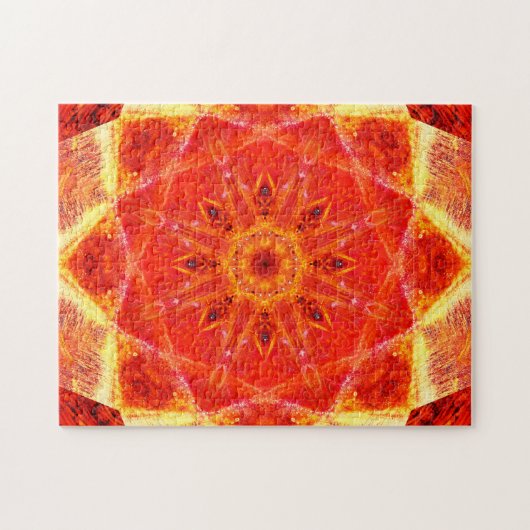Warm Colors | Star Shapes | Versoepeling Mandala Legpuzzel (Horizontaal)