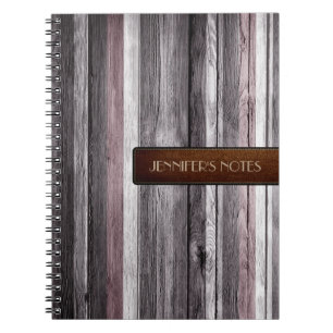 Warm Colors Wood Elegant Leather Kijk #12 Notitieboek