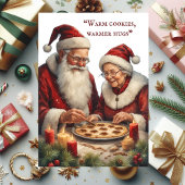 Warm Cookies Warmer Hugs Mrs Santa's Baking Love Feestdagenkaart