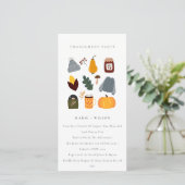 Warm Cozy Autumn Essential Verloving Invite Bedankkaart (Staand voorkant)