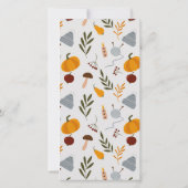 Warm Cozy Autumn Essential Verloving Invite Bedankkaart (Achterkant)