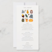 Warm Cozy Autumn Essential Wedding Menu Kaart (Voorkant)