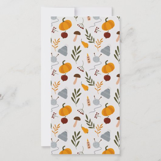 Warm Cozy Autumn Essential Wedding Menu Kaart (Achterkant)